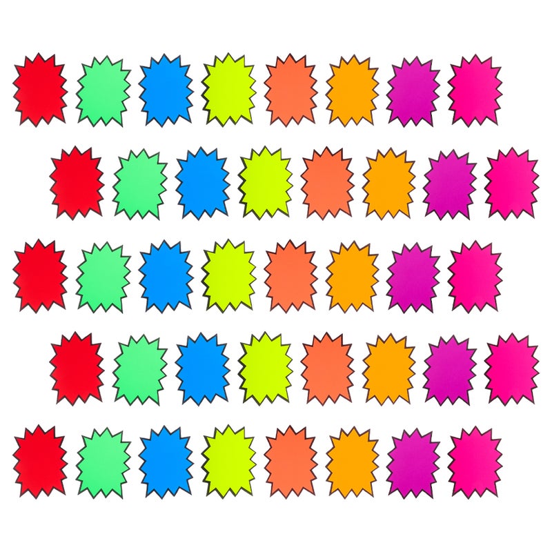 160pcs Fluorescent Burst Sale Signs For Retail Stores 8 Colors Price Tags For Advertising Paper For Supermarket Yard Sale - Image 1
