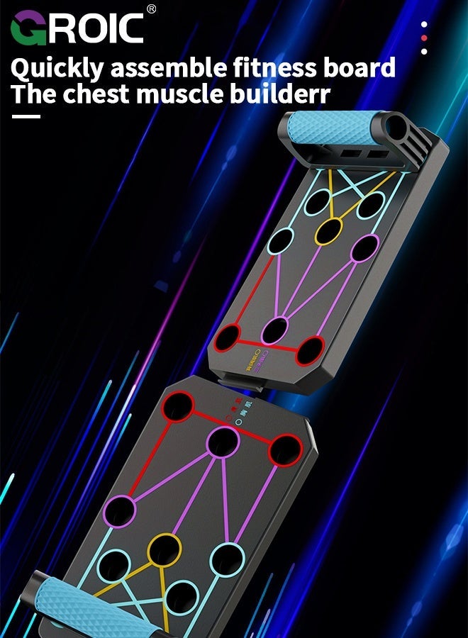 GROIC Push Up Board Home Workout Equipment Multi-Functional Pushup Stands System Fitness Floor Chest Muscle Exercise Professional Equipment Burn Fat - Image 3