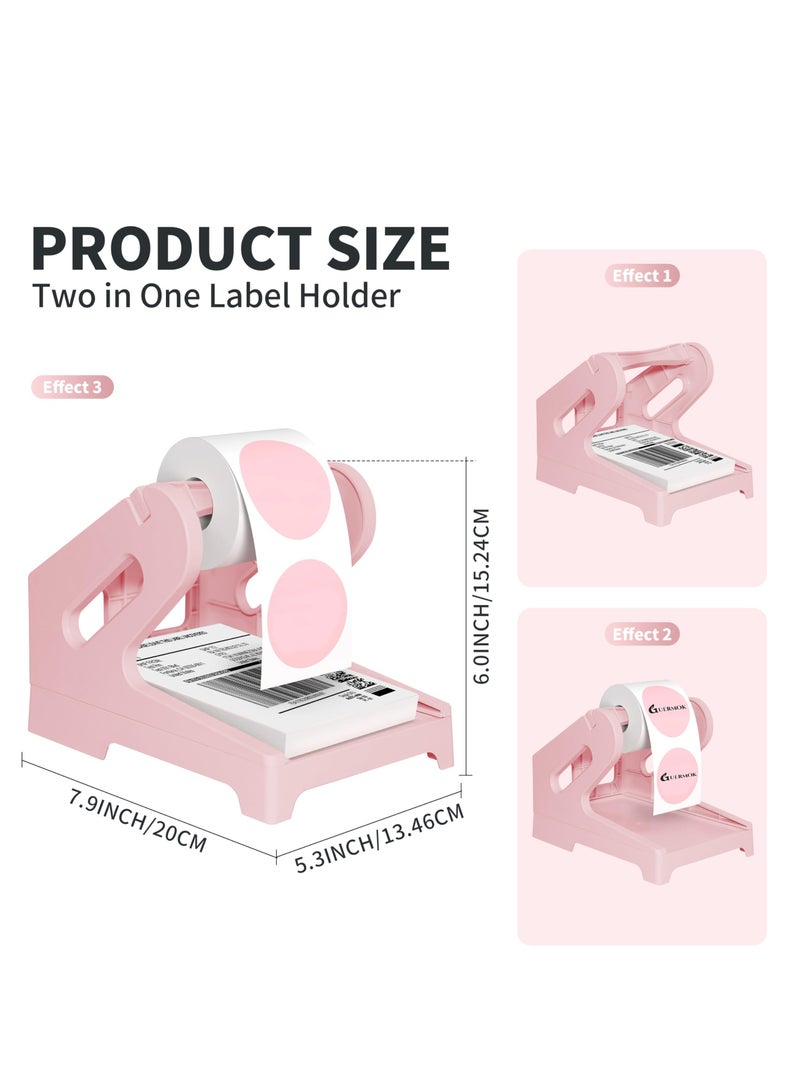 phomemo Label Holder, For Rolls and Fanfold Shipping Package Labels, Work with Desktop Label Printers, Compatible with Barcode Express Label Printing Postage Mailing Labeling (Pink)  - Image 2