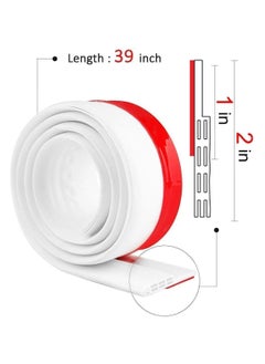 bullga Door Bottom Protective Seal Strip Insulating Wind, Dust, Noise, Weather Factors, and Heat Blocking, 100cm Length Seal Strip Suitable for Doors Inside and Outside, White  - Image 3