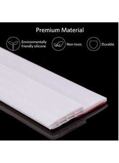 bullga Door Bottom Protective Seal Strip Insulating Wind, Dust, Noise, Weather Factors, and Heat Blocking, 100cm Length Seal Strip Suitable for Doors Inside and Outside, White  - Image 2