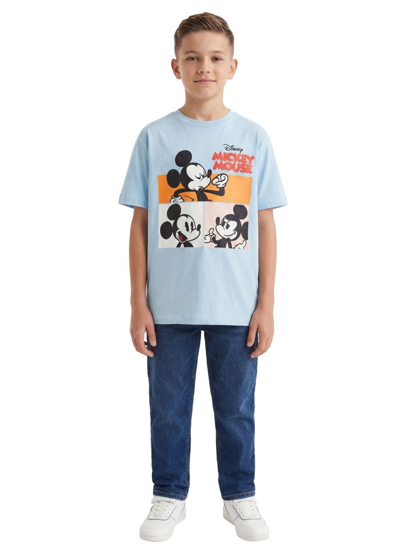 Disney Mickey Mouse Teen Boys’ Oversized Drop Shoulder T-Shirt – Graphic Casual Relaxed Fit Tee - Image 3