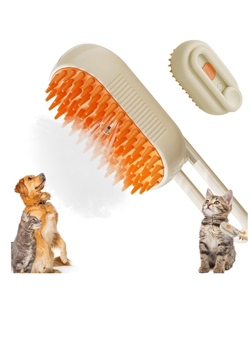 Steam Brush, 3 In1 Cat Steam Brush, Self-Cleaning Cat Massage Spray Comb, Rechargeable Cat Grooming Brush to Remove Tangled and Loose Hair - Image 1