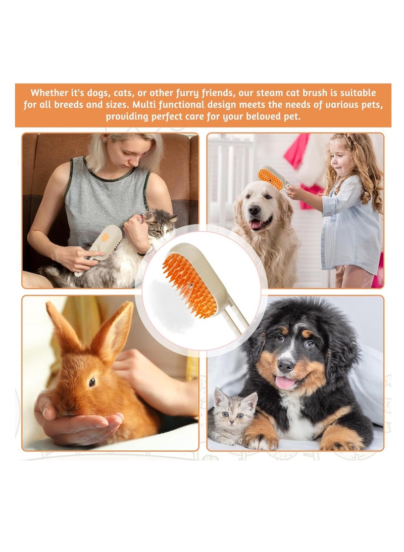 Steam Brush, 3 In1 Cat Steam Brush, Self-Cleaning Cat Massage Spray Comb, Rechargeable Cat Grooming Brush to Remove Tangled and Loose Hair - Image 3