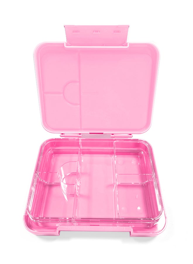 Eazy Kids Eazy Kids 6 & 4 Convertible Bento Lunch Box with Lunch Bag and Spoon Fork Set - Glitter Pink  - Image 5