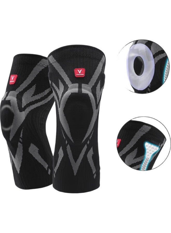 VEIDOORN Weidong Basketball Sports Support Running Protective Gear Knee Brace Meniscus Ligament Kneeling Anti-Collision V721D White-Gray M Single Piece - Image 1