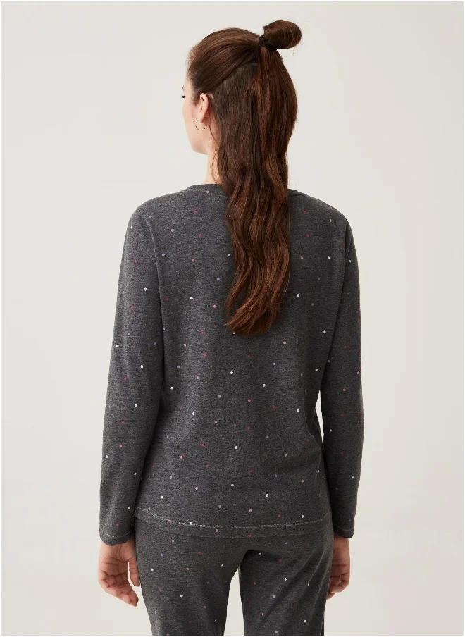 او في اس Ovs Polka Dot Cotton Pyjama Top