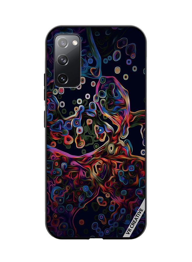 VR CREATIVE Protective Case Cover For Samsung Galaxy S20 FE 5G Abstract Design Multicolour - Image 1
