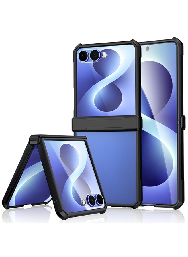 XUNDD for Samsung Galaxy Z Flip 8 Case, Built-in Tempered Glass Screen Protector, Camera Protection, Soft TPU Cover - Image 1