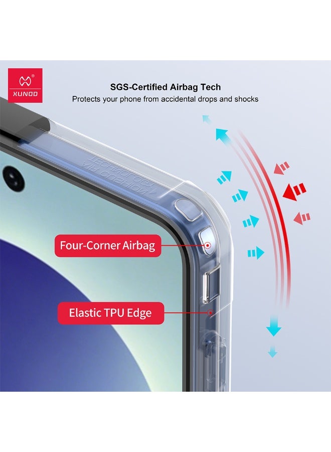 XUNDD for Samsung Galaxy Z Flip 8 Case, Built-in Tempered Glass Screen Protector, Camera Protection, Soft TPU Cover - Image 5