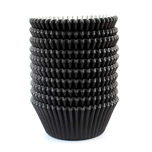 Eoonfirst Standard Size Baking Cups Halloween Day Cupcake Liners 200 Pcs Black