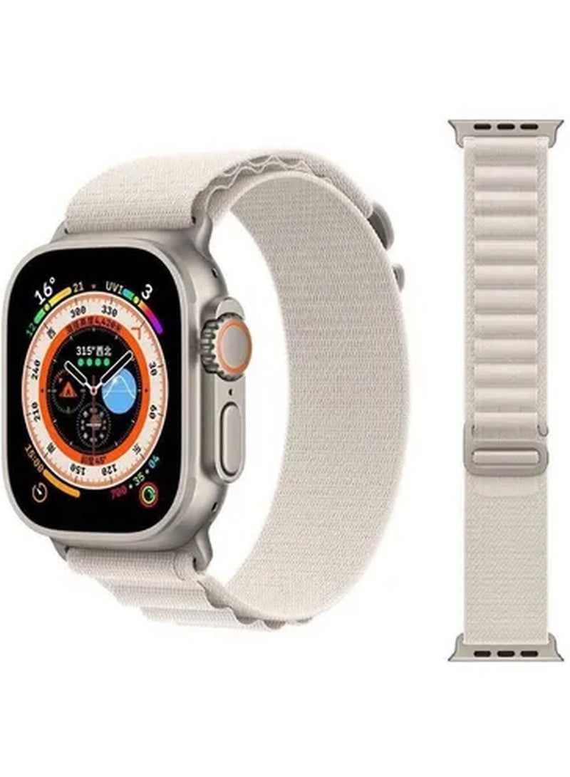 vesus 2Pack for apple Watch Alpine Loop Band 49mm/45mm/44mm Nylon Woven Sport Strap Compatible with iwatch series 8/Ultra/7/SE/6/5/4/3/2/1 Black/White - Image 3