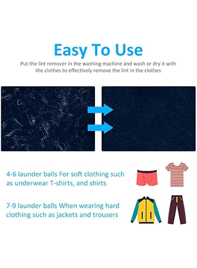 كرات مزيل شعر الحيوانات للغسيل 16 قطعة، كرات إزالة الوبر العائمة قابلة لإعادة الاستخدام، جامع شعر للحيوانات للغسالة، مناسب للغسالة والمجفف لتنظيف الملابس - Image 3