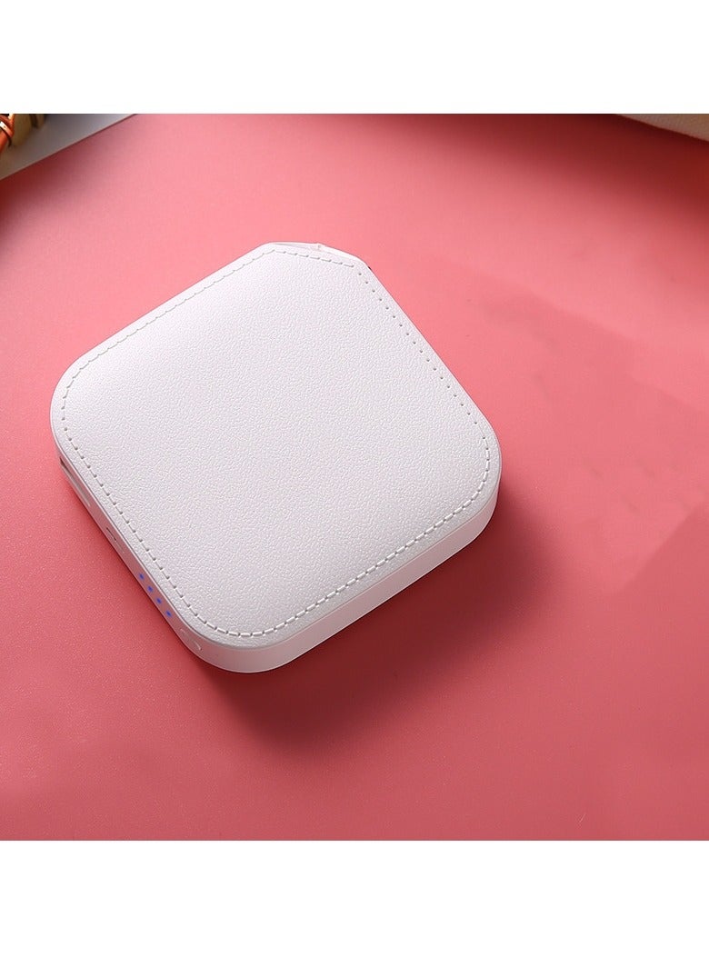 Mini power bank 20000 mAh large capacity creative ultra-thin compact portable power bank (white) - Image 3