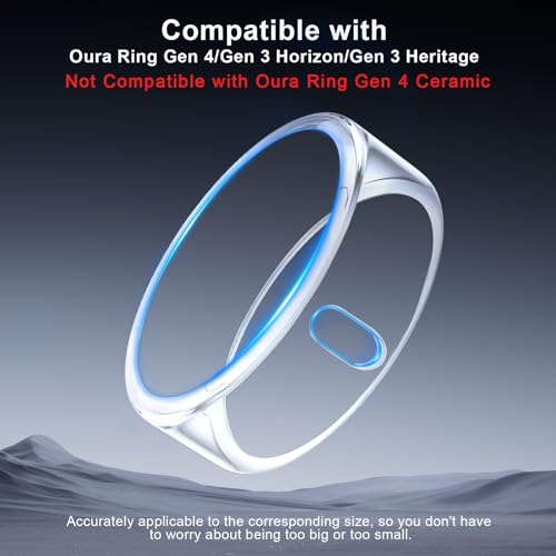 ZOOROO 3 Pack Cover Compatible with Oura Ring Gen 4/Oura Ring Gen 3 Horizon/Heritage, Surport Charging with Cover on, Anti-Scratch TPU Protector for Men Women (Size 9, Clear*3) - Image 2