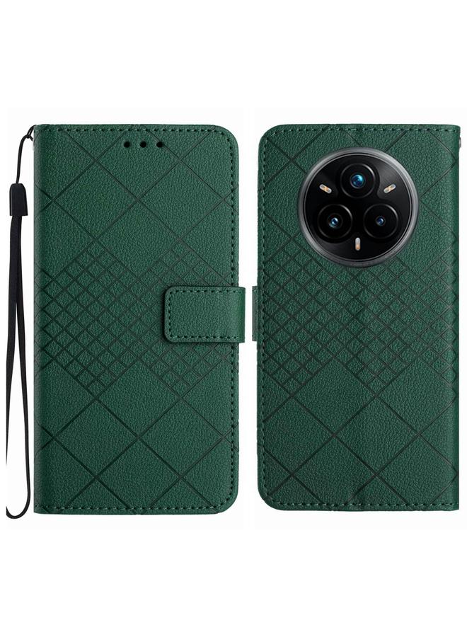 S-TOP Case For Realme 14 Pro+ 5G Rhombic Grid Texture Leather Phone Case - Image 1