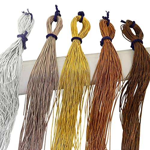 EmbroideryMaterial 1MM Thick Shiny Metallic Bullion Dabka Wire for Embroidery, Jewelry Making, Zardosi Work – French Copper Wire (5 Colors Combo, 100 Grams Total, 20 Grams Each) - Image 1