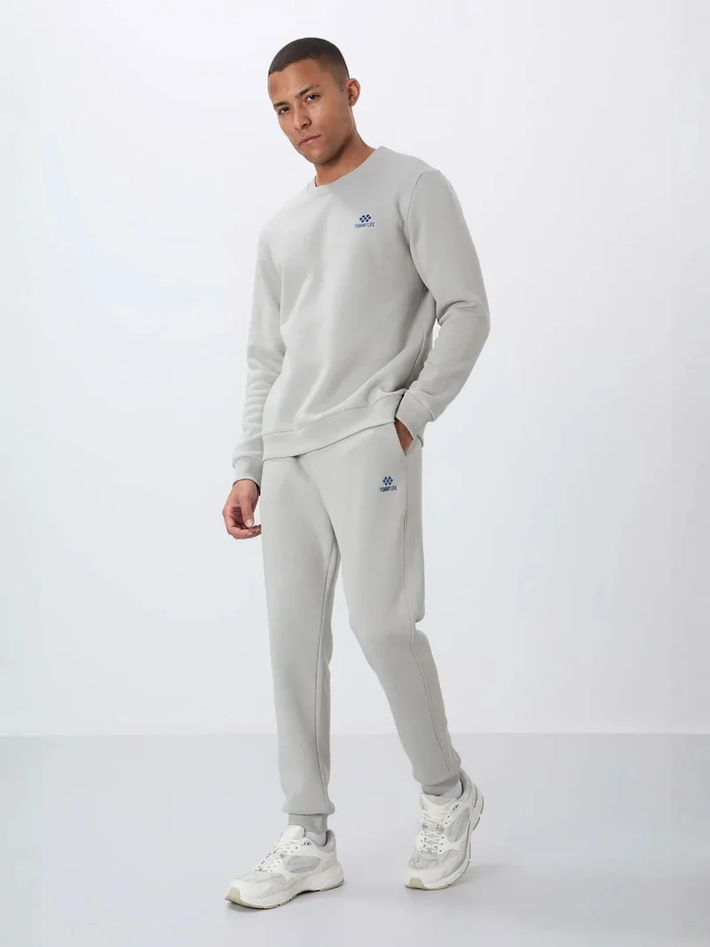 تومي لايف TOMMY Men's Cotton-polyester Fleece Sweatshirt And Pants Set