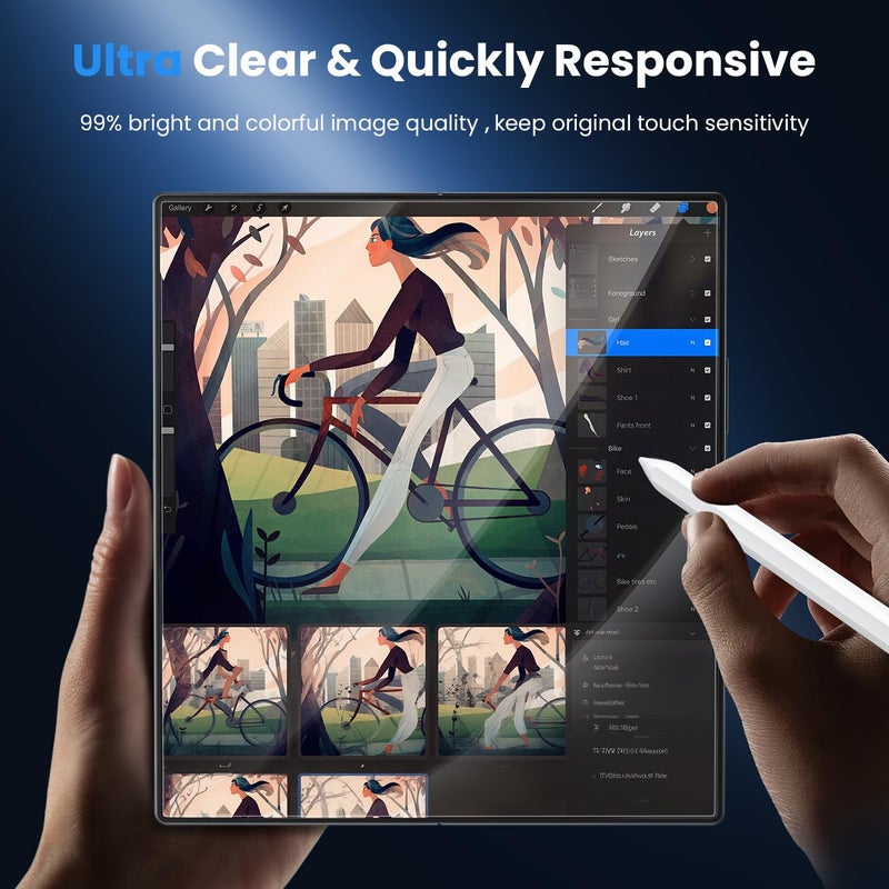 WSKEN for Samsung Galaxy Z Fold 7 Screen Protector - [Auto Align Frame] 2 Pack Inside TPU Film + 2 Pack Front 9H Tempered Glass, Zero Bubbles Easily Install No Creases for Z Fold 7 Accessories - Image 4