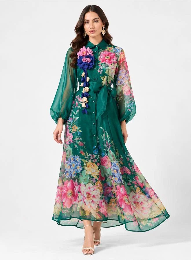 Khizana Floral Print Dress