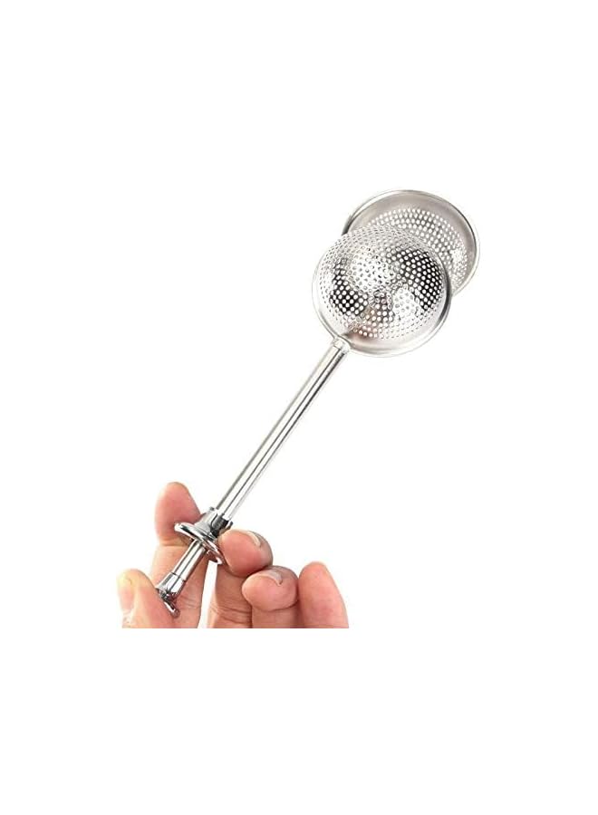 S-TOP Mesh Loose Tea Ball Infuser Stainless Steel Spice Herbal Long Handle Tea Leaf Strainer Filter Tea Accessories Drinkware - Image 2