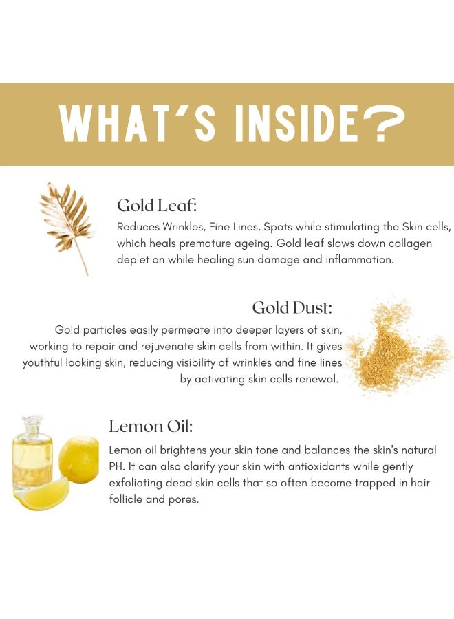 Skin Secrets Gold Bleach with Gold Dust & Lemon Oil (250gm) - Image 2