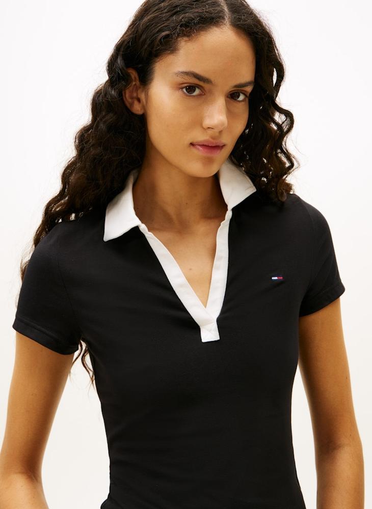 تومي جينز تيشيرت بولو مزين بشعار العلامة التجارية - Image 3