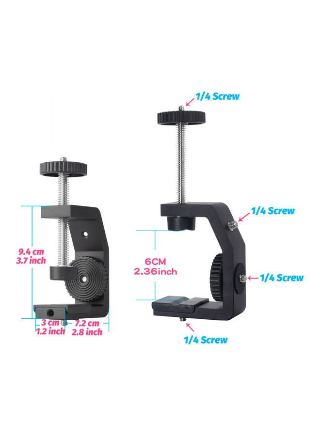 NIBEMINENT Universal C-Clamp Black/Silver - Image 3