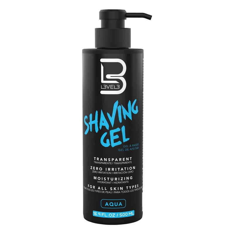 L3 Shaving Gel - Straight Razor Shave Gel - Non-Irritating - Refreshing Smell - No Hot Towel Necessary - Level Three Razor Gel (Aqua) - Image 1