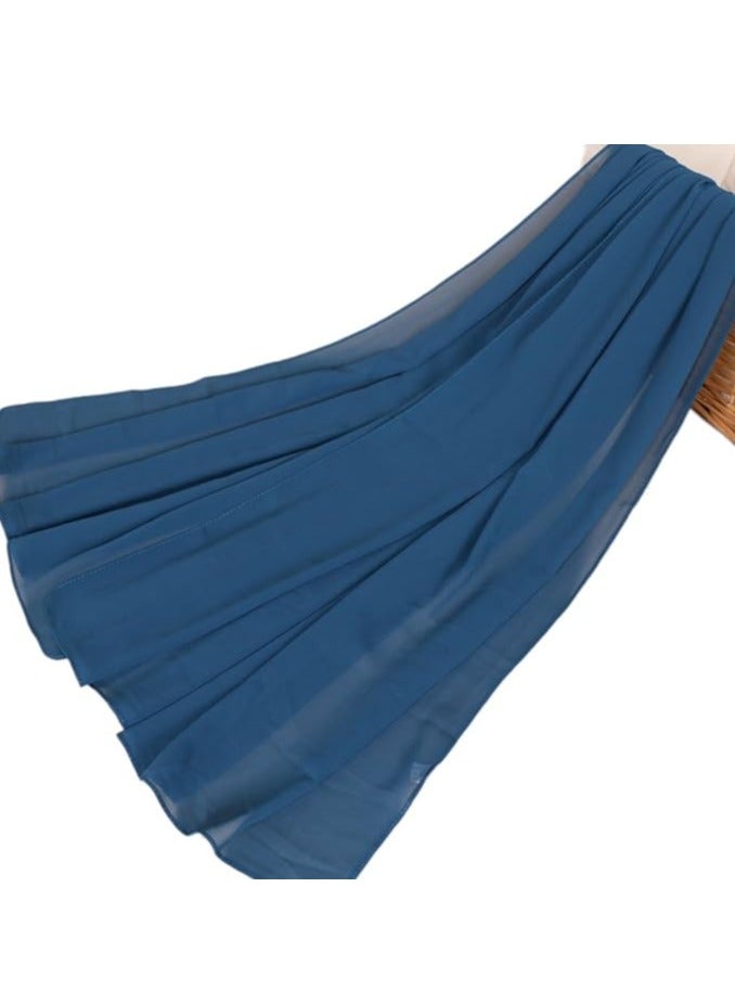 وشاح شيفون للنساء موضة حجاب ناعم وشاح طويل لف - Image 3