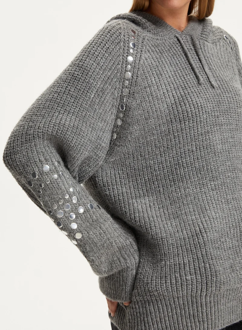 Nocturne Hooded Knitted Sweater