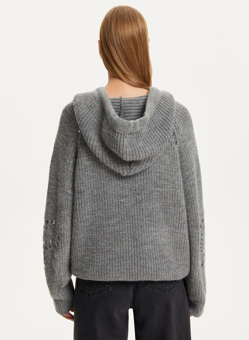 Nocturne Hooded Knitted Sweater