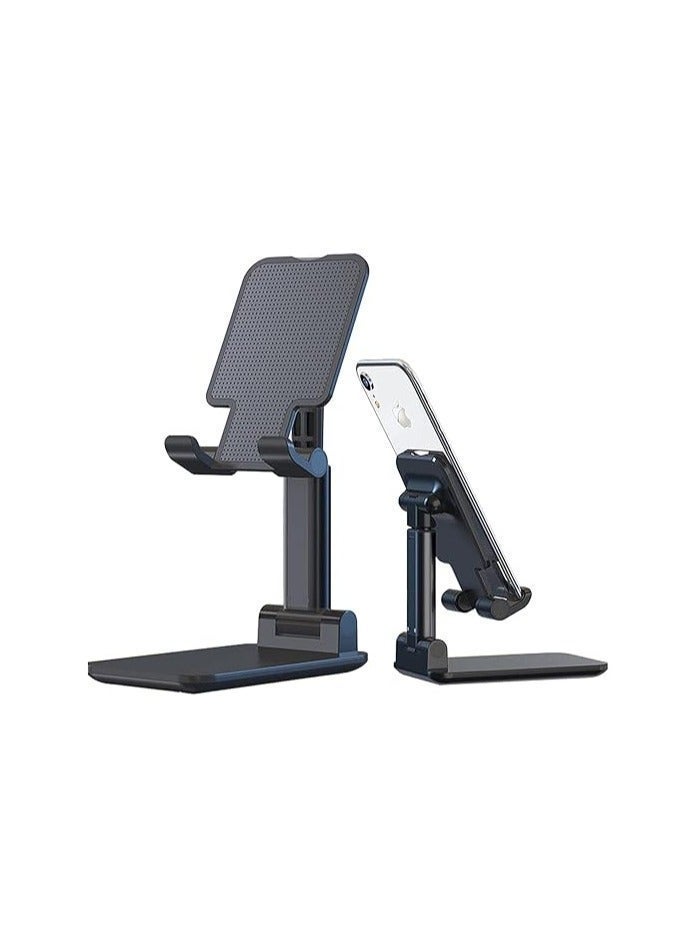 Mismo Phone Stand, Adjustable phone holder for Desk, Foldable Desktop Tablet Stand Holder - Black - Image 1