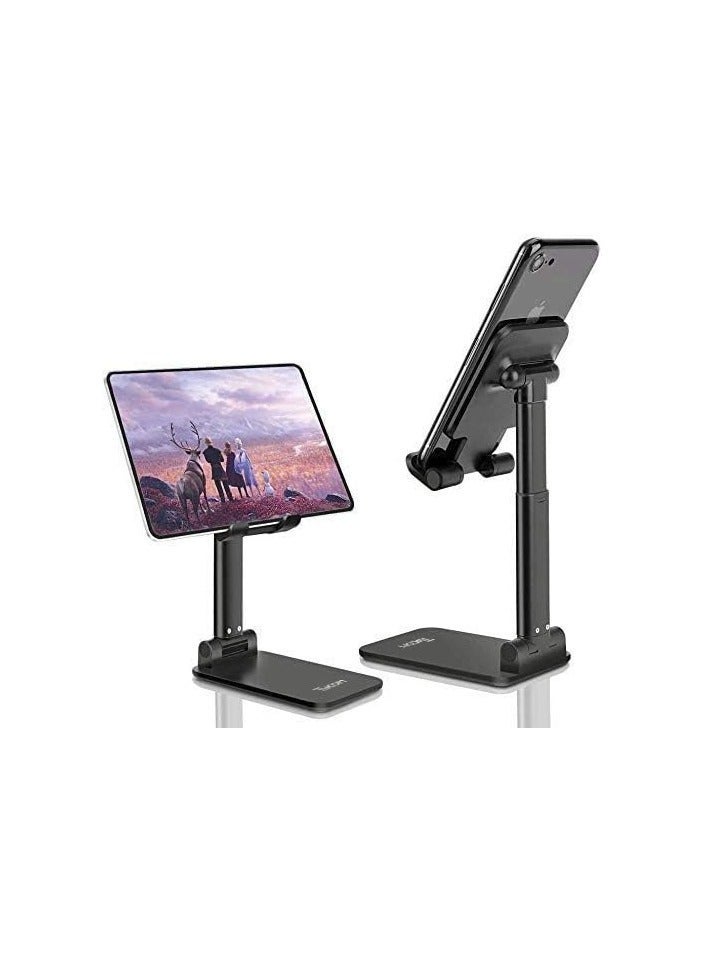 Mismo Phone Stand, Adjustable phone holder for Desk, Foldable Desktop Tablet Stand Holder - Black - Image 3