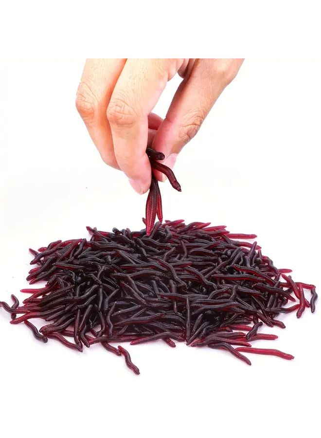 80 Pcs Realistic Red Soil Earthworm Soft Baits for Fishing Lure Vivid Simulation - Image 2