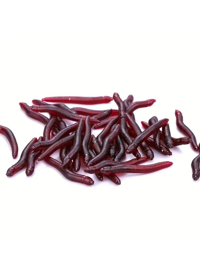 80 Pcs Realistic Red Soil Earthworm Soft Baits for Fishing Lure Vivid Simulation - Image 5