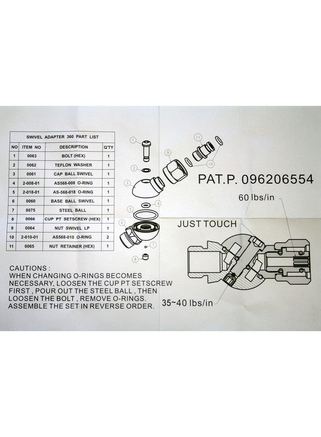 Trident New 360 Degree Swivel Low Pressure Hose Adapter For 2Nd Stage Scuba Diving Re... - Image 5