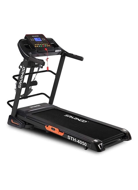 SPARNOD FITNESS STH-4050 4.5HP Peak Automatic Foldable Motorized Running Indoor Treadmill for Home Use with Multifunction and Auto-Incline