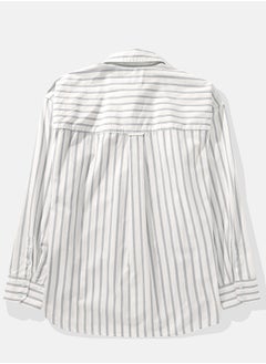 American Eagle Striped Long Sleeve Button Down Shirt  - Image 3