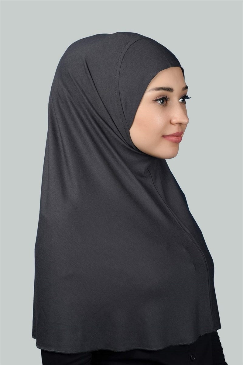 Altobeh حجاب جاهز - حجاب عملي - غطاء صلاة (XL) - دخاني  - Image 2