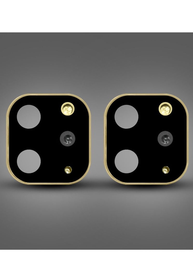 CATANES عبوة من 2 ملصق عدسة الكاميرا لجهاز iPhone X/XS يتغير إلى iPhone 11 Pro/11 Pro Max باللون الذهبي - Image 3