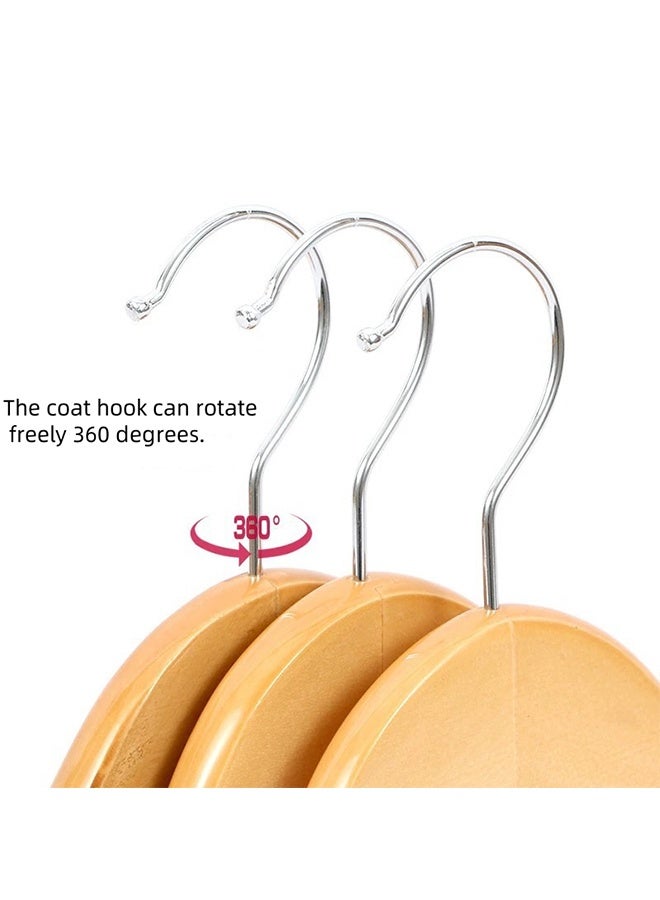 10 Pieces Of Solid Wood Clothes Hangers, Hanger, Wooden Eco-Friendly Clothes Hangers, Traceless Clothes Hangers, 360-Degree Rotating Coat Hooks. - Image 3