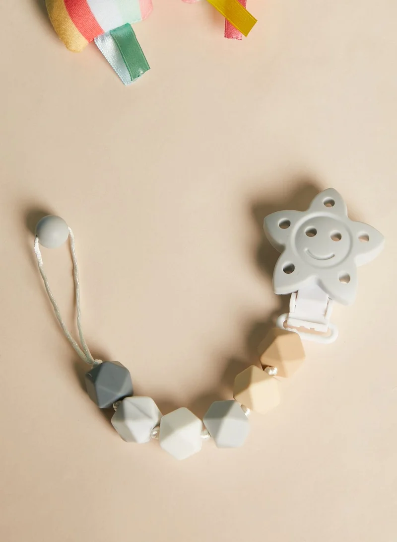 JoJo Maman Bebe Grey Silicone Soother Clip