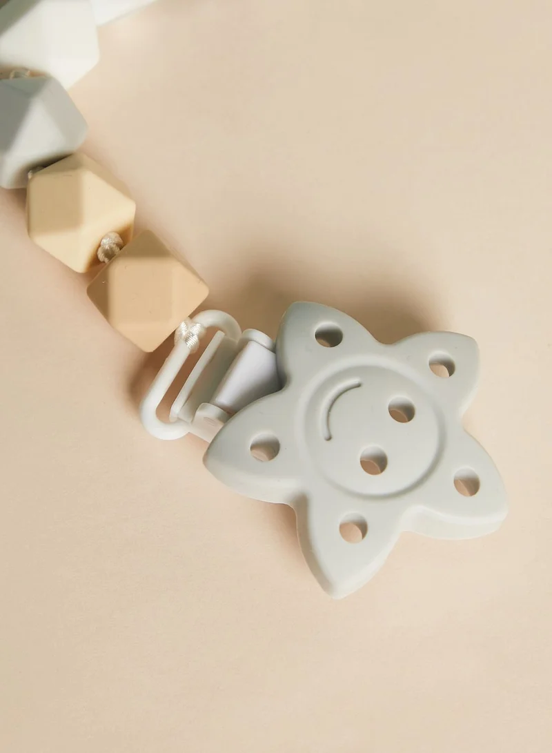 JoJo Maman Bebe Grey Silicone Soother Clip