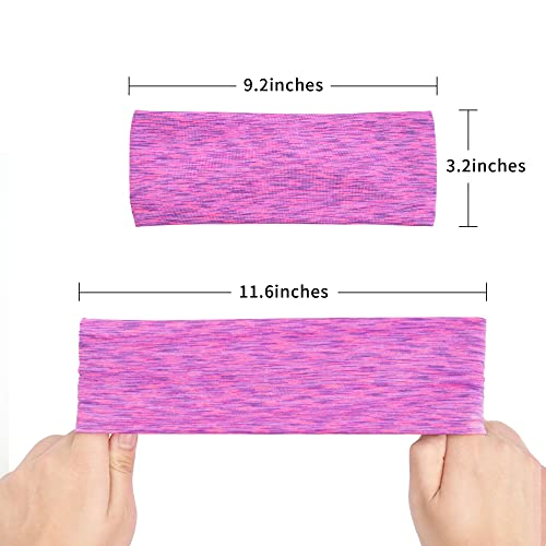 CÉLLOT 12 Colors Sweat Headbands Breathable Athletic Sweatbands Yoga Sports Headbands for Girls and Boys Soft Moisture Wicking Elastic Hairband for Girls and Teenagers Adults - Image 2
