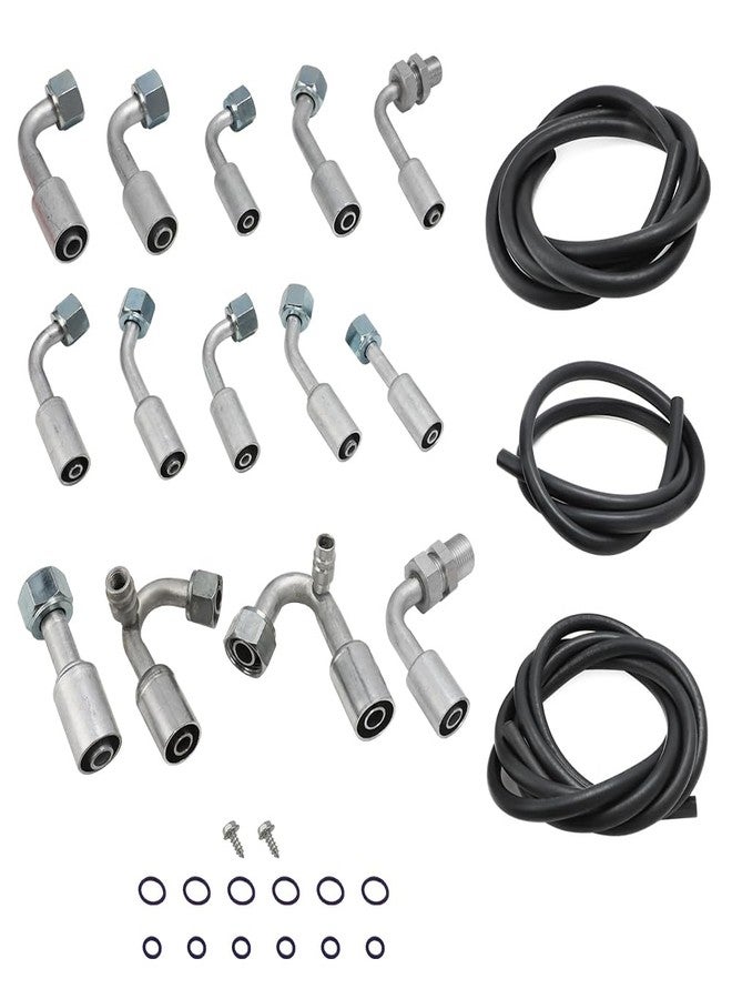 MOTOQUEEN AC Hose Kit R134a for GM Cars Truck Vehicle such as for Buick Chevrolet Cadillac GMC Wuling Baojun Holden Air Conditioning Ext Length Hoses with Fittings and O-rings - Image 1