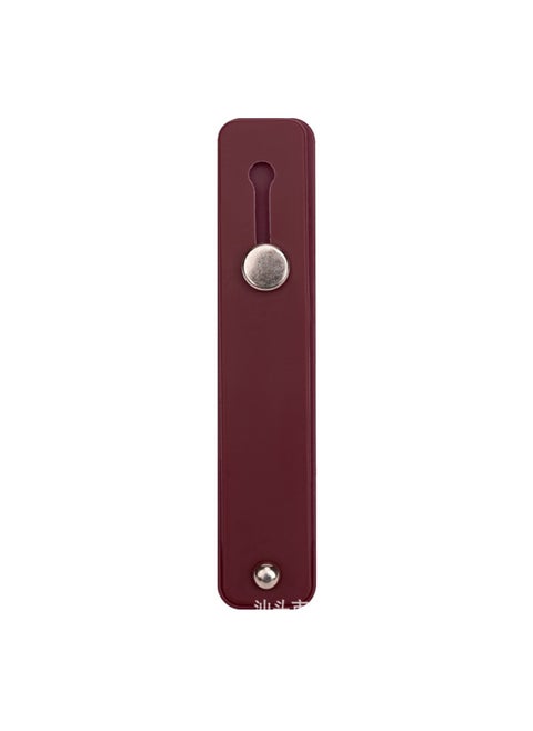 Silicone Mobile Phone Ring Bracket Solid Color Push-pull Mobile Phone Back Sticker Silicone Push-pull Live Lazy Stand-Color:Deep Red-Style:K167 Bare Metal