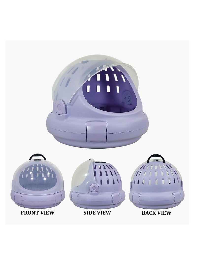 NNC PETS Pet travel carrier with Easy Handle, Portable and Transparent design, Pet carrier for small to medium cats, Safety lock, and Idea for Outdoor use, Easy to clean and Ventilation holes, 42 cm (Purple) - Image 4