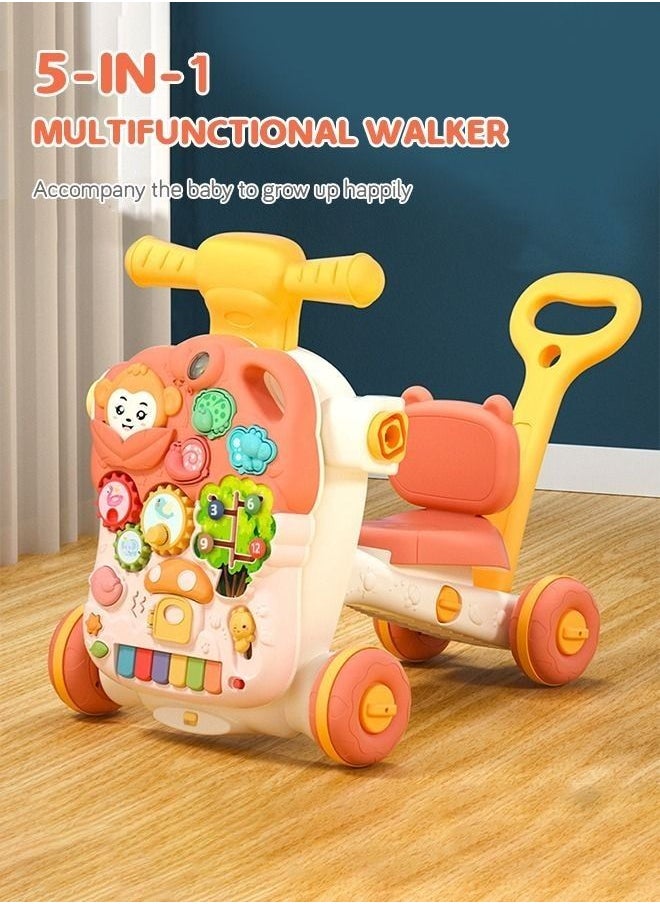 PYEBE - 5 in 1 Multifunctional Baby Sit To Stand Trolley Yoyo Walker Activity Center Entertainment Table And Board Game - Image 1