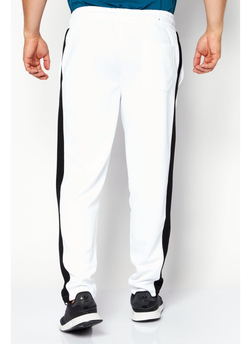 DKNY - Men Regular Fit Brand Logo Sweatpants, White - Image 1